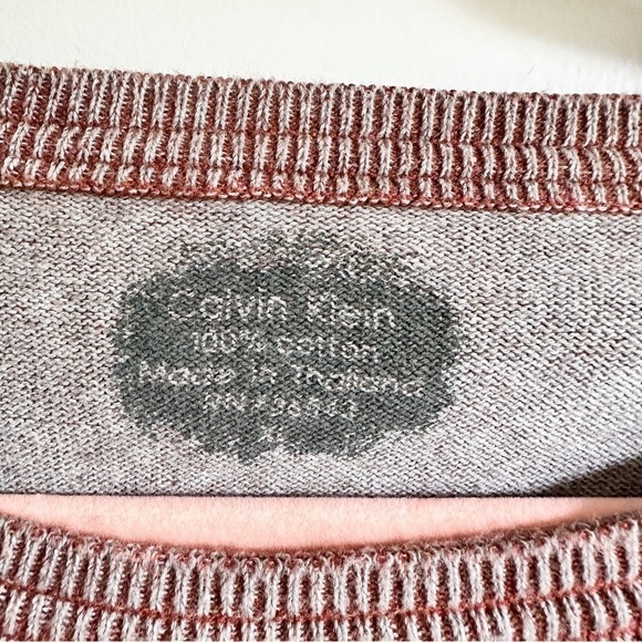 Calvin Klein Men’s Burnt Orange Cotton Crewneck Pullover Sweater sz XL - Picture 5 of 6